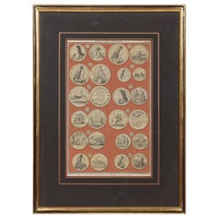 English engraving of Medals associated with King William III