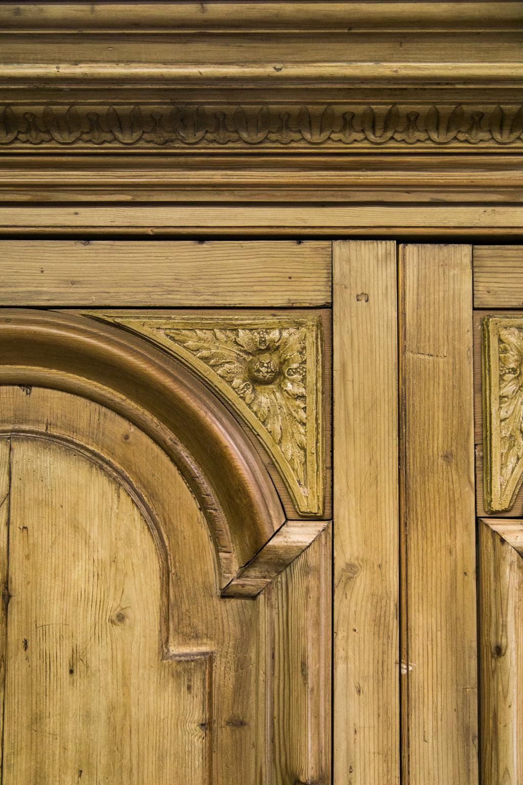 Hand-Carved English Entertainment Cabinet For Sale