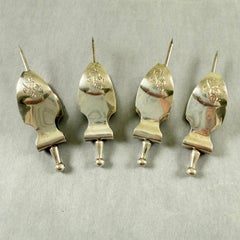 English Estate Sterling Silver Lemon Squeezers, Set / 4