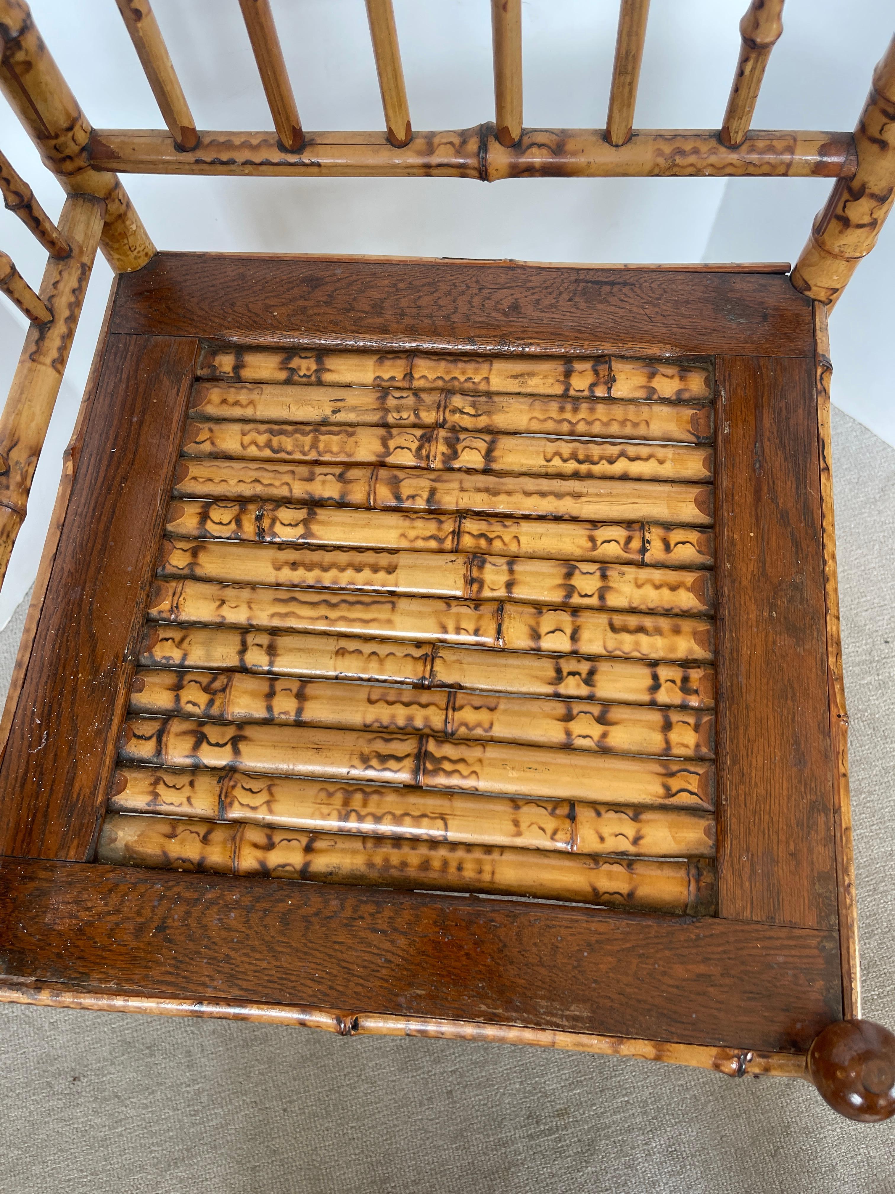 English Esthetic Movement Root Bamboo Corner Chair, 1890-1900 5