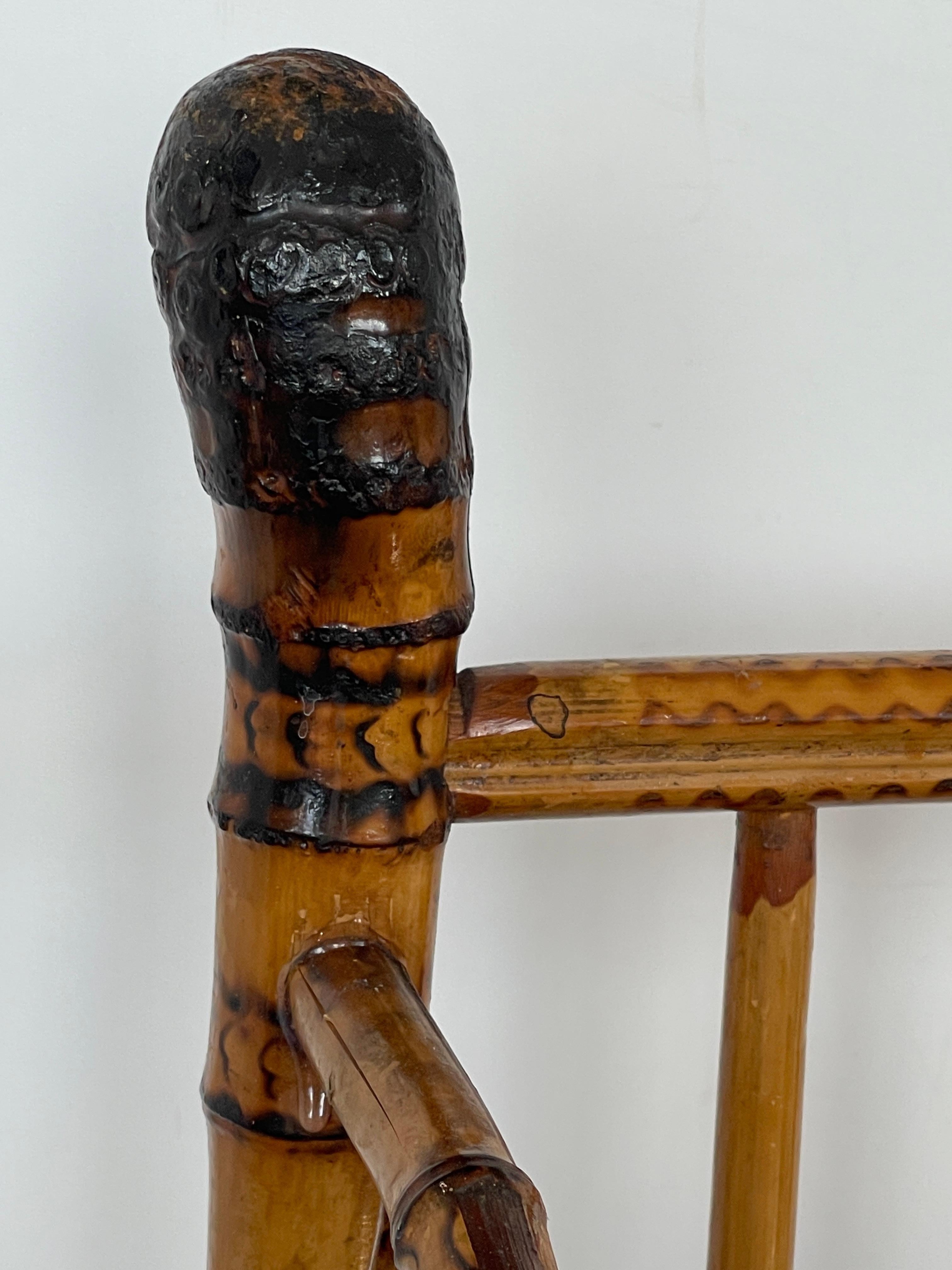 English Esthetic Movement Root Bamboo Corner Chair, 1890-1900 7