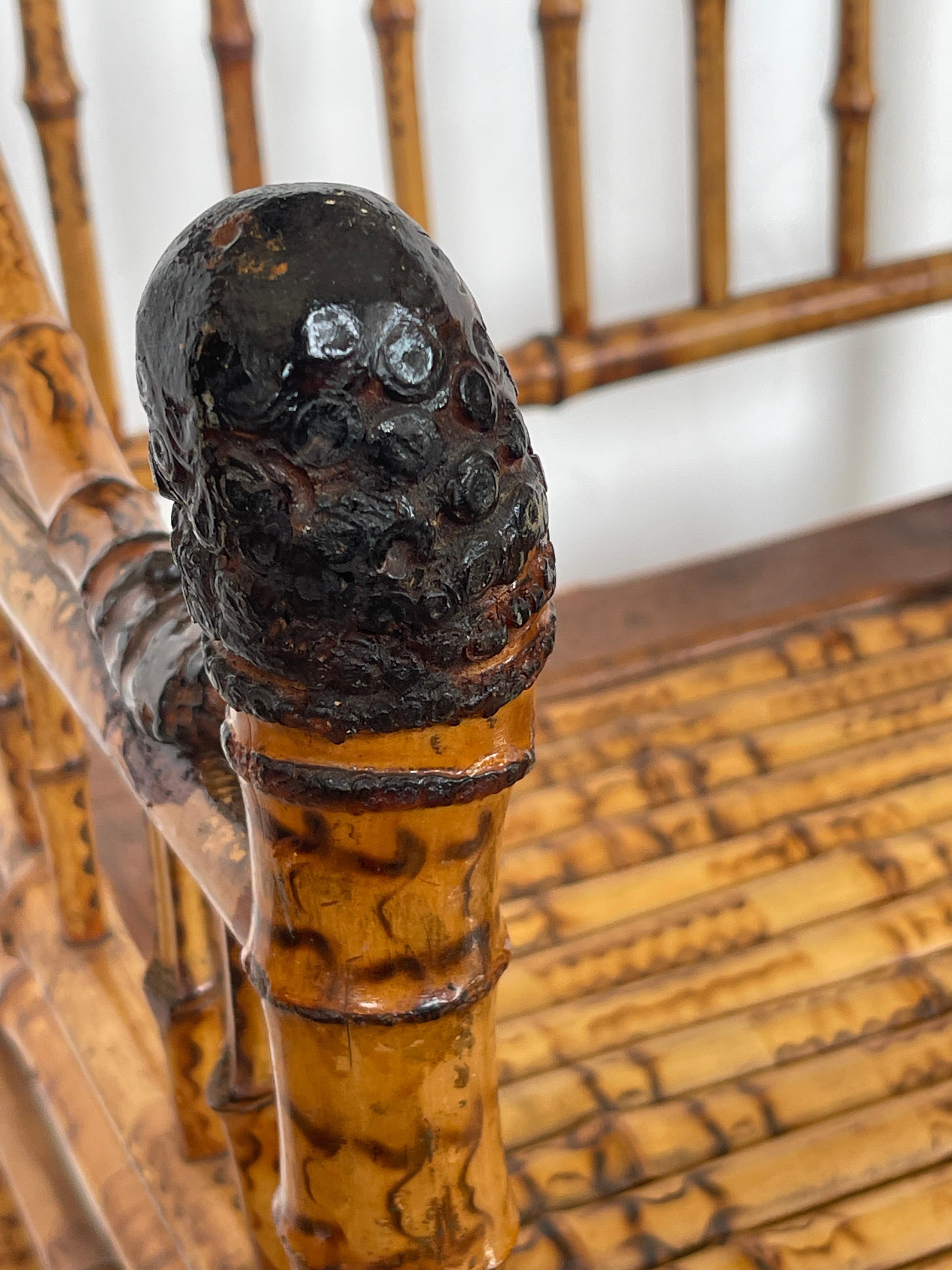 English Esthetic Movement Root Bamboo Corner Chair, 1890-1900 8