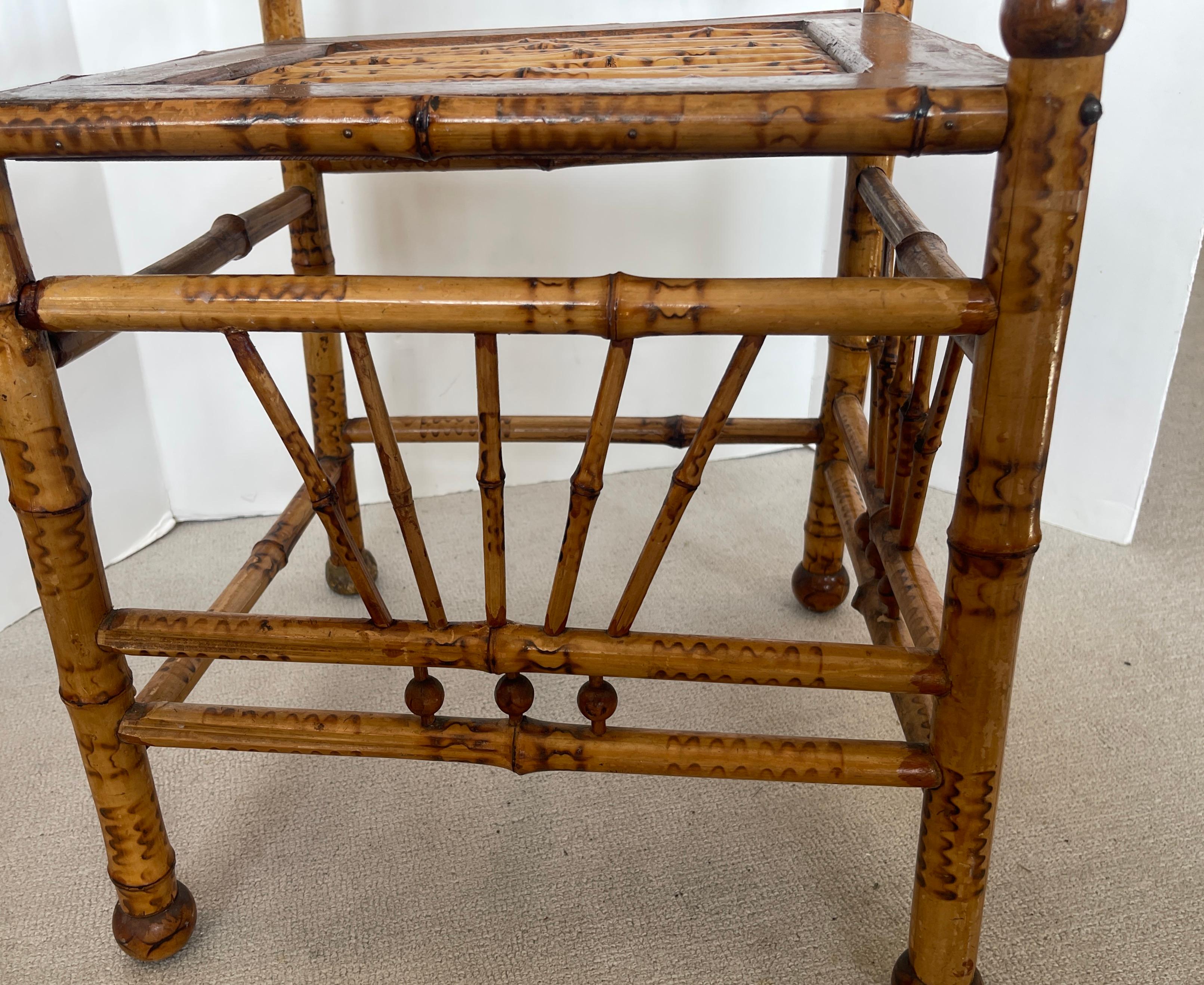 English Esthetic Movement Root Bamboo Corner Chair, 1890-1900 9