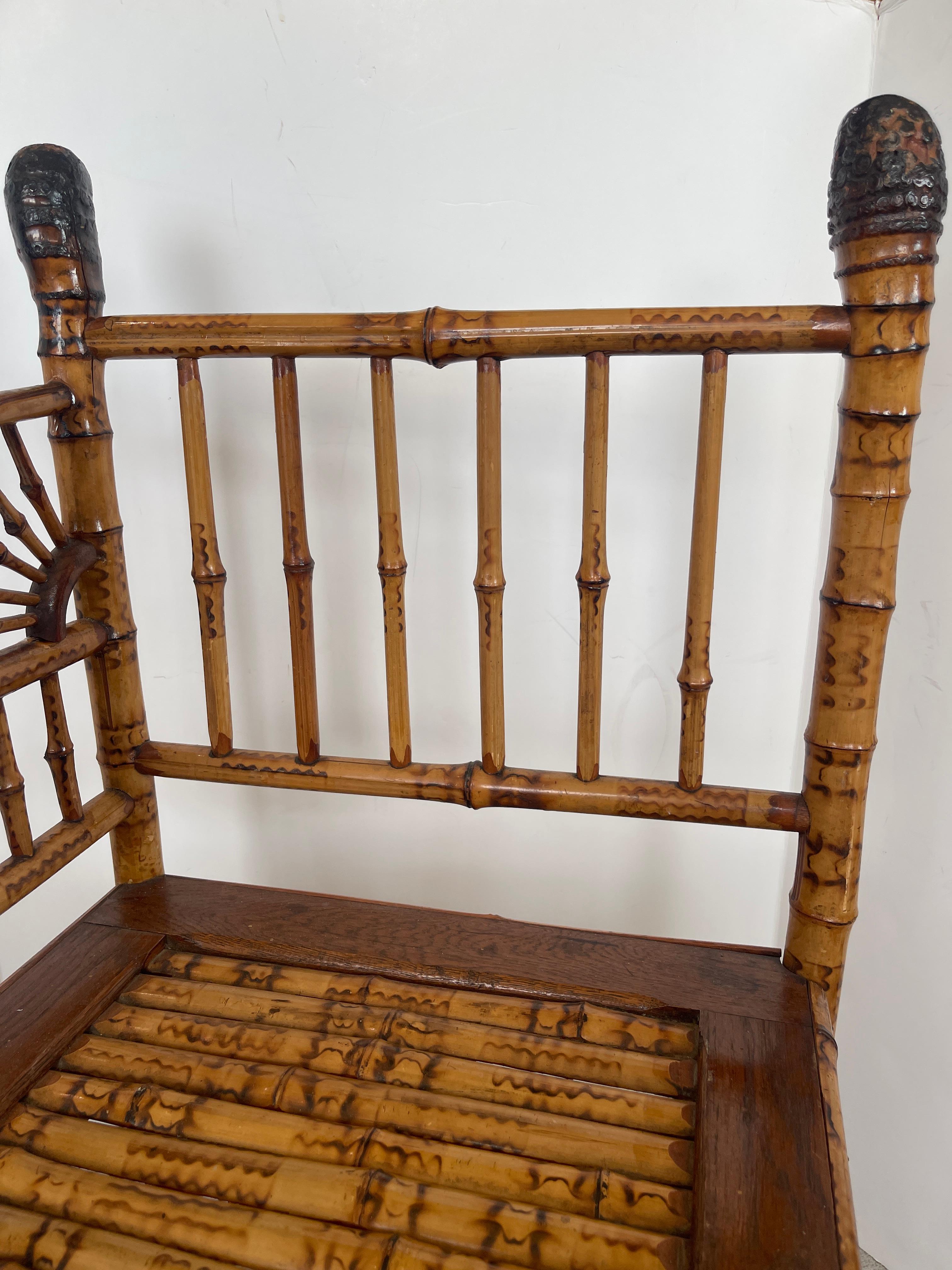 English Esthetic Movement Root Bamboo Corner Chair, 1890-1900 10