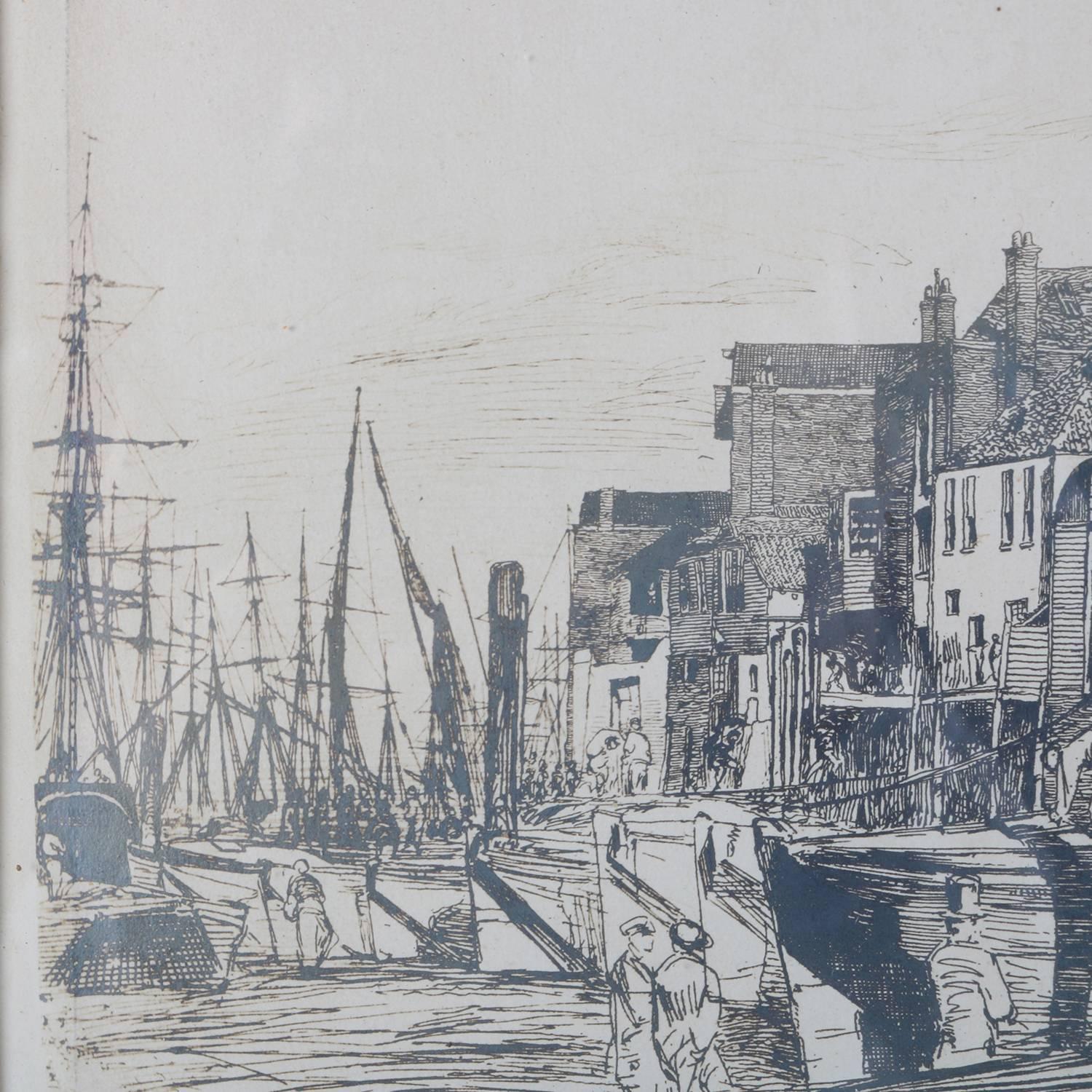 English early restrike of etching titled 