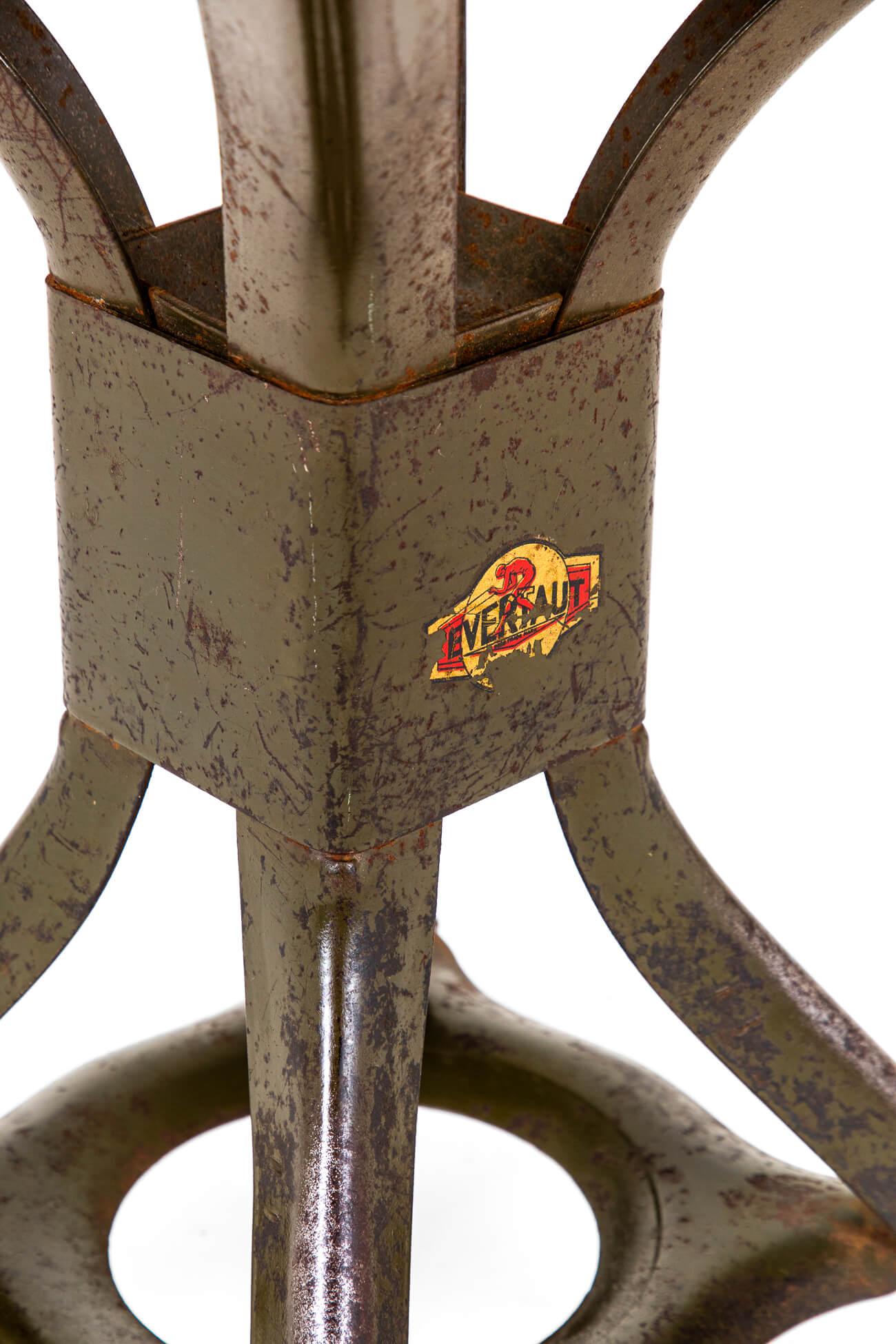 Englischer Industriehocker aus Evertaut (Stahl) im Angebot