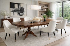 English, Extendable Dining Table Veneered with Mahogany, circa 1920