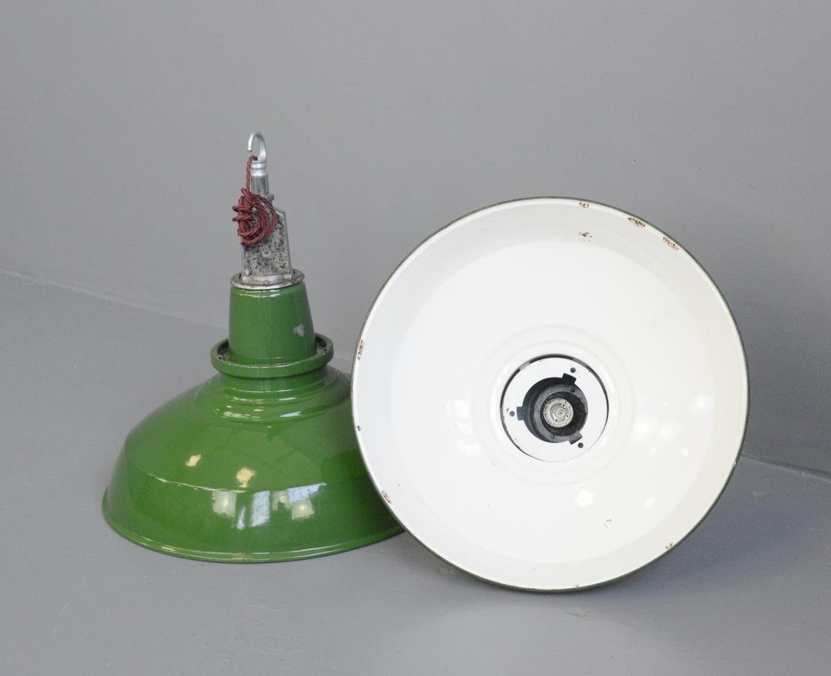 English Factory Lights by Thorlux, circa 1950s 1
