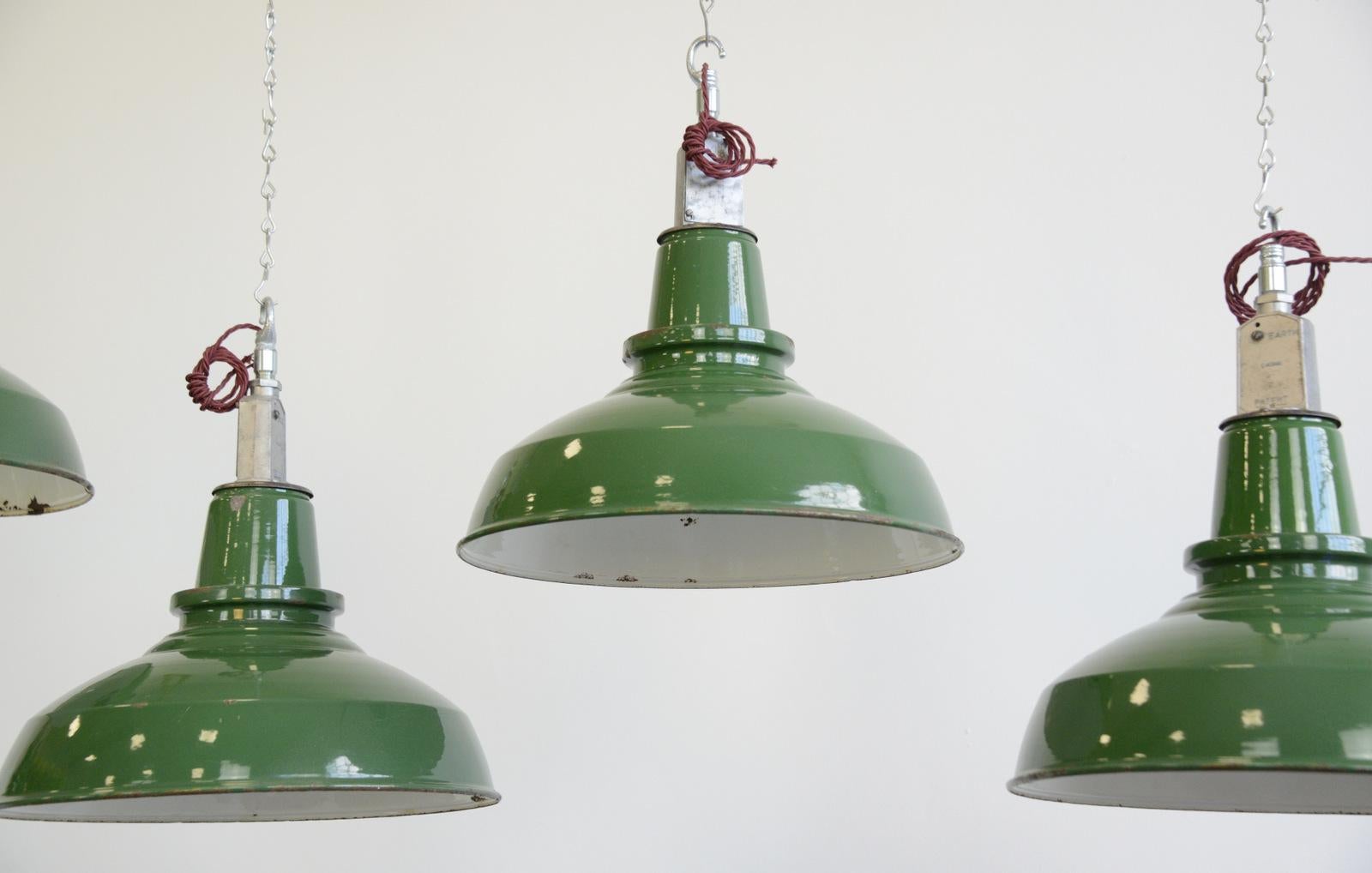 English Factory Lights By Thorlux, circa 1950s 1