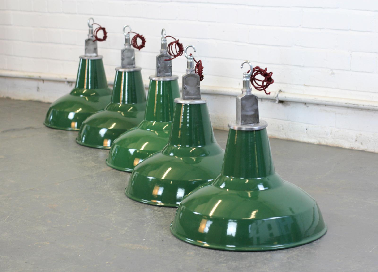 English Factory Lights by Thorlux, circa 1950s 2