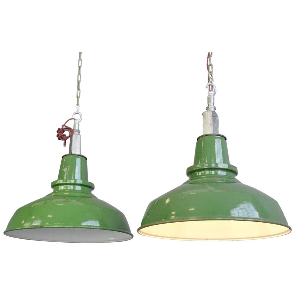 English Factory Lights by Thorlux, circa 1950s