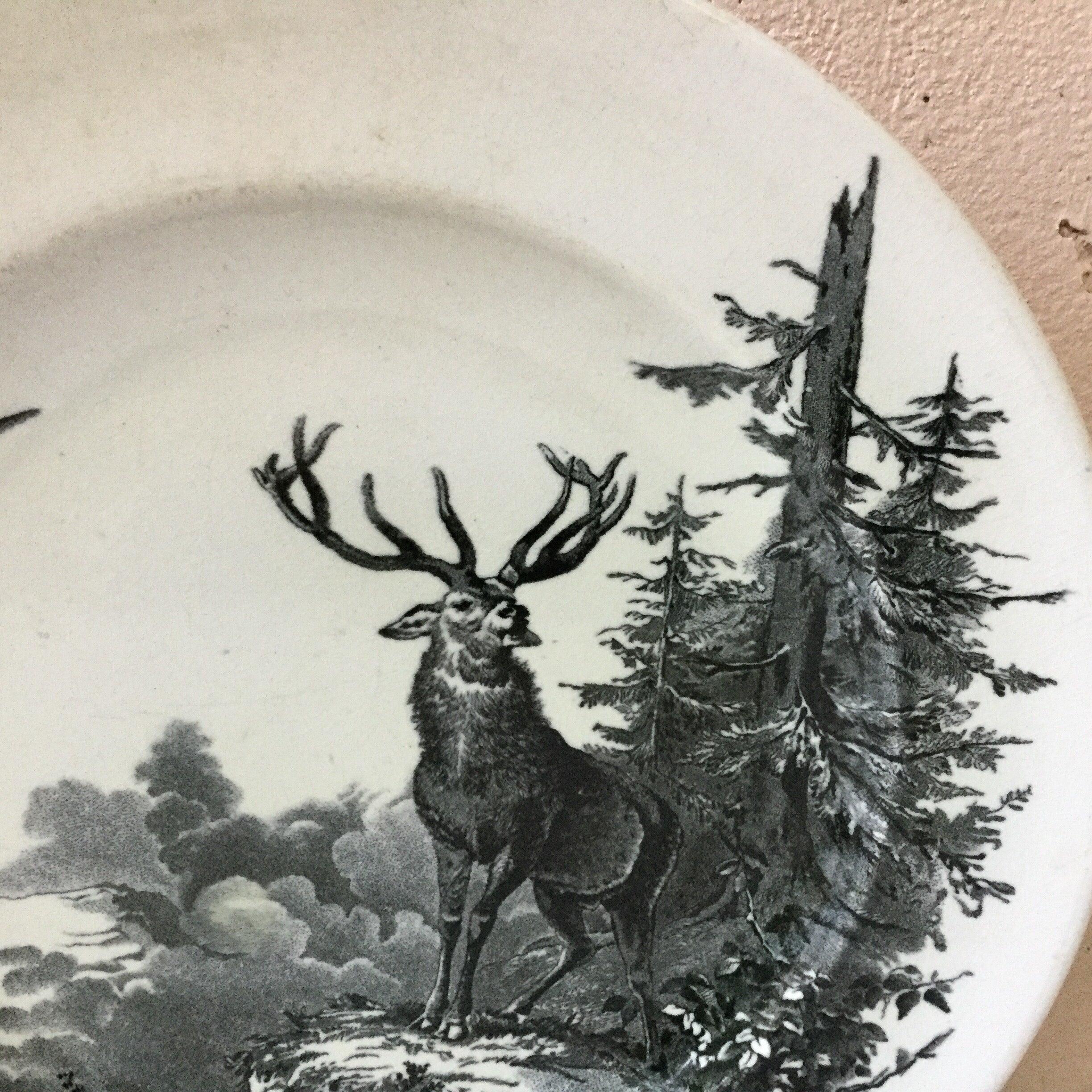 Country English Faience Hunt Plate Brownfield, circa 1875