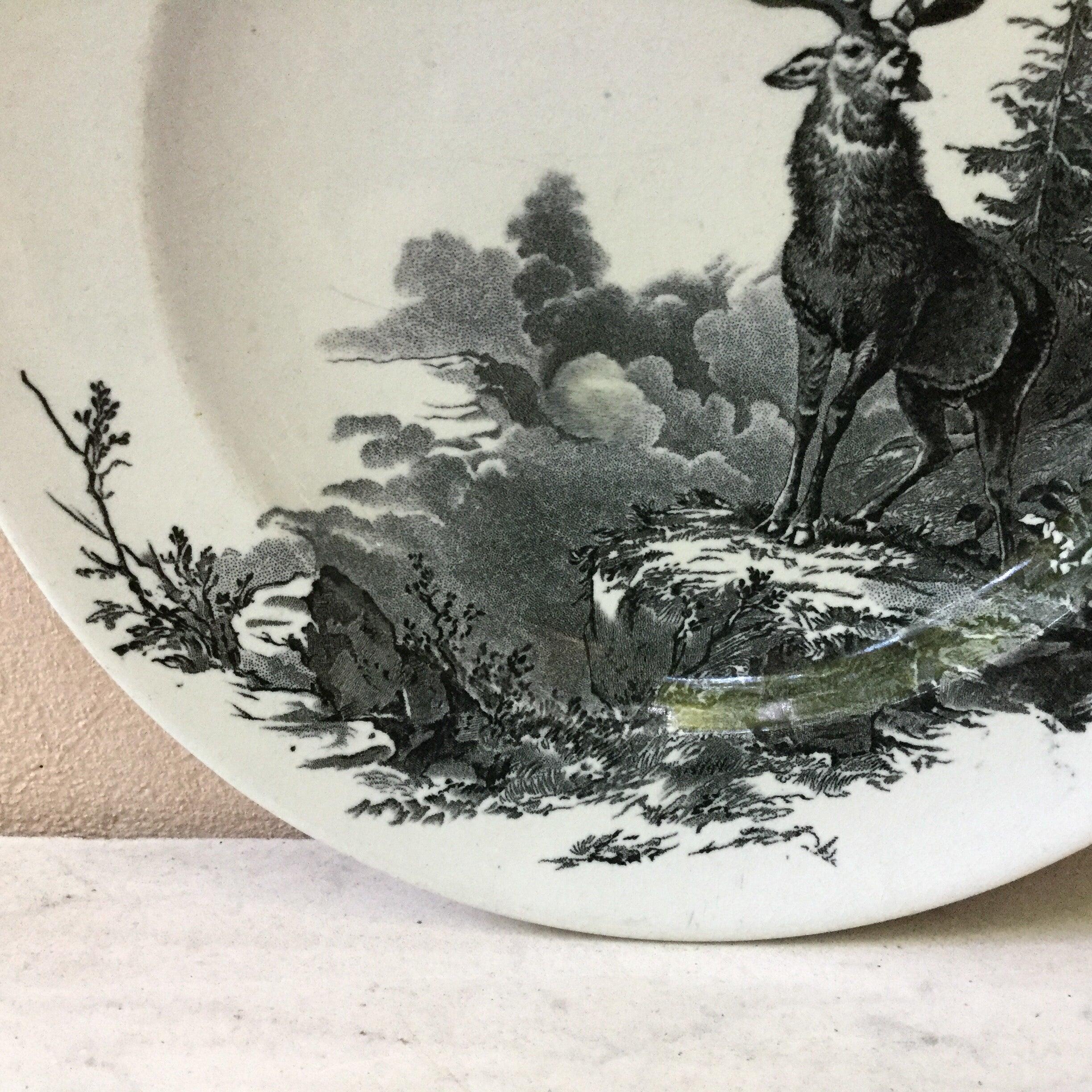 English Faience Hunt Plate Brownfield, circa 1875 In Good Condition In Austin, TX