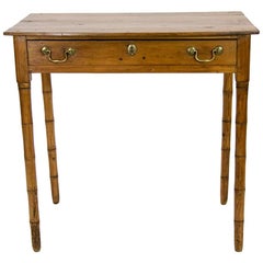 English Faux Bamboo Bow Front Table