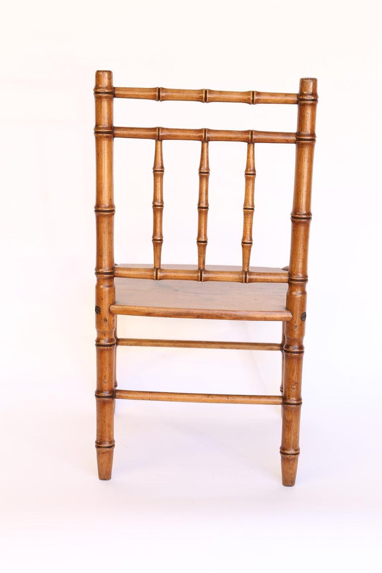 English Faux Bamboo Child's Chair at 1stDibs