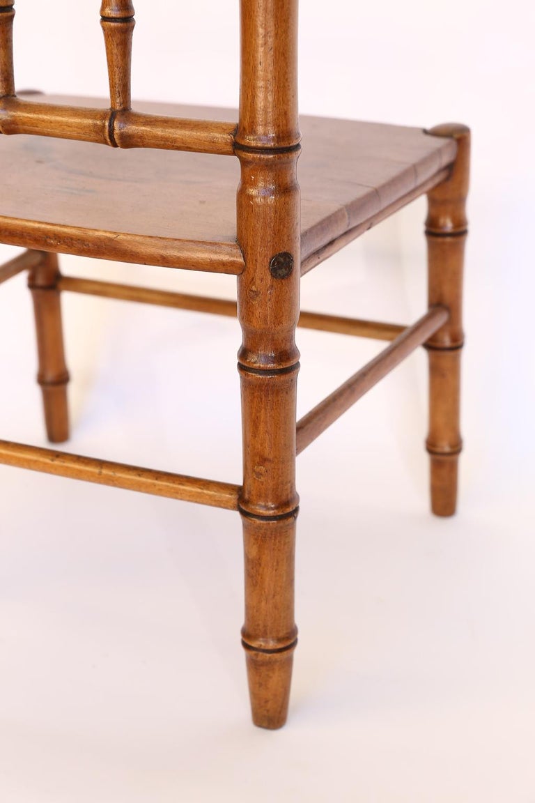 English Faux Bamboo Child's Chair at 1stDibs