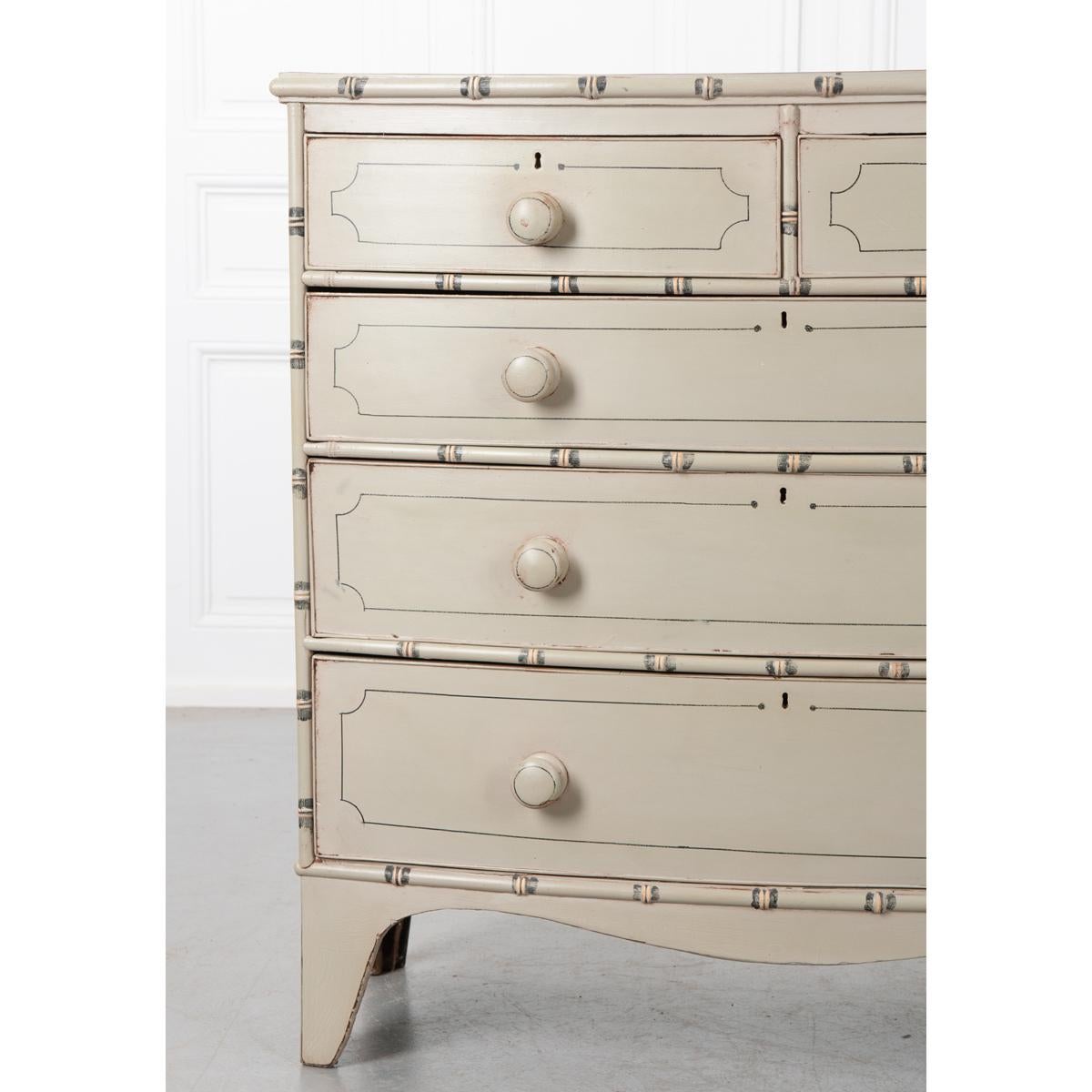 Other English Faux Bamboo Painted Pine Chest