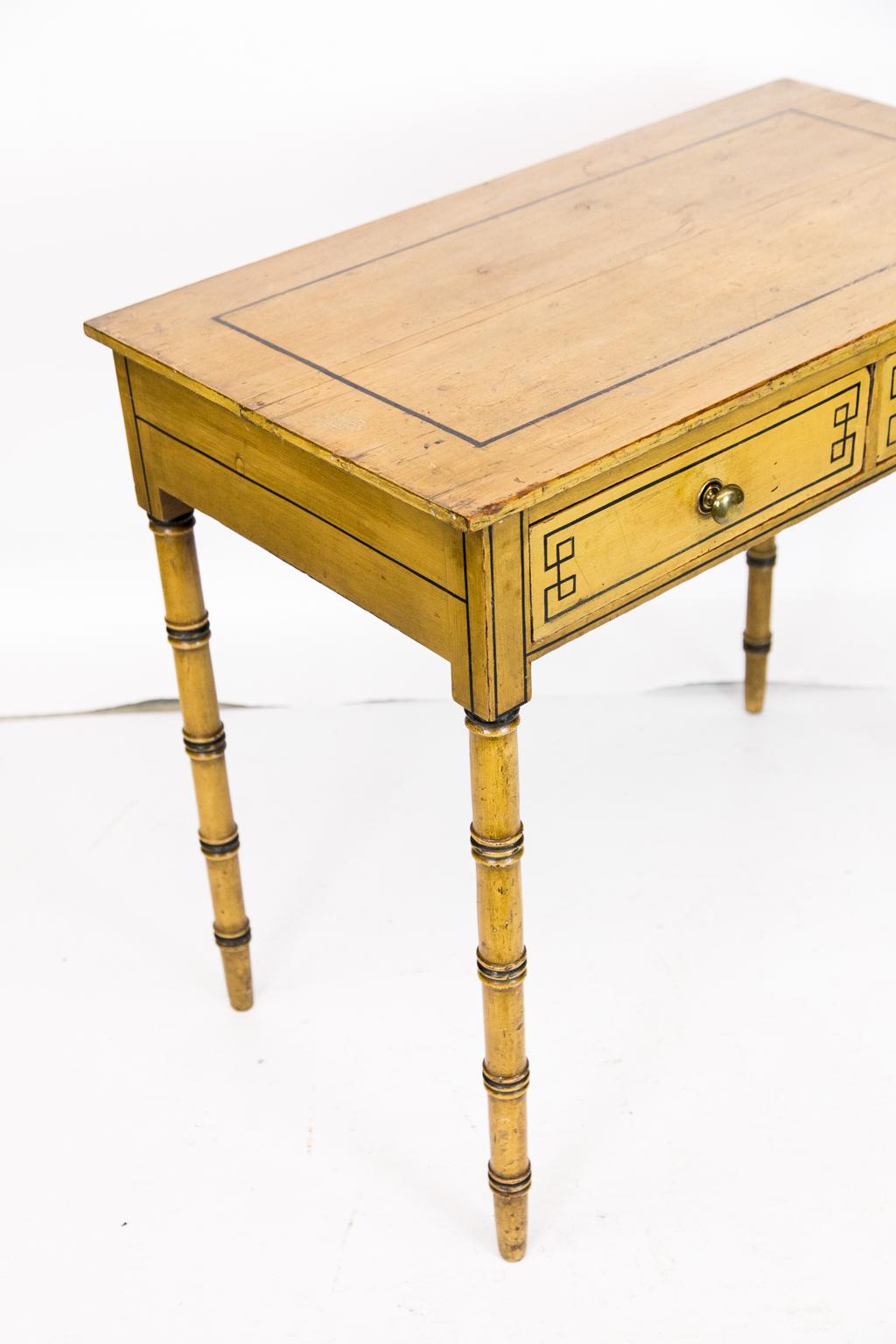 English Faux Bamboo Painted Table 2