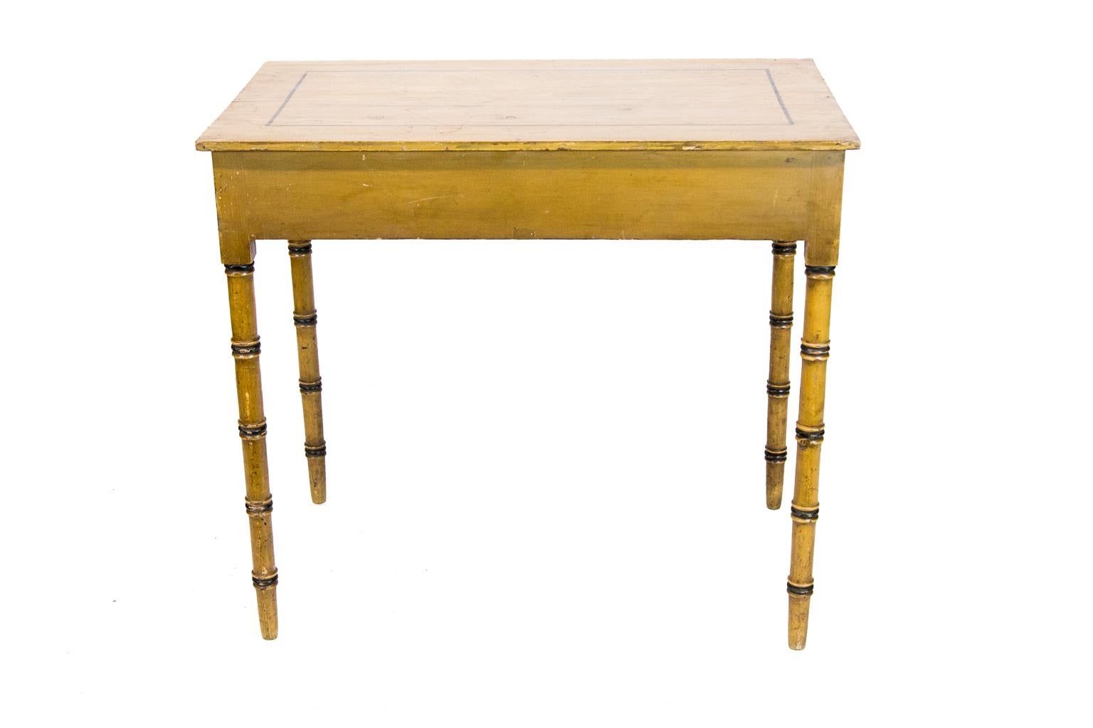 English Faux Bamboo Painted Table 3
