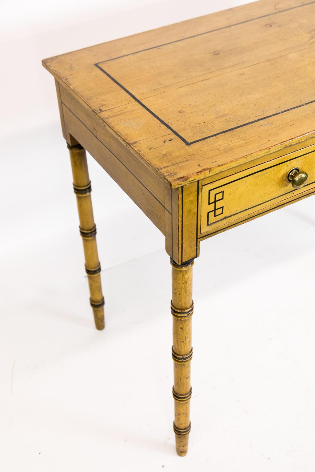 Faux Bois English Faux Bamboo Painted Table