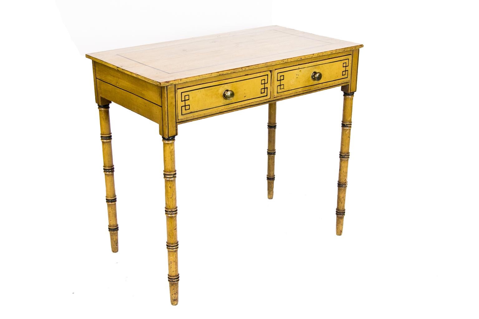 English Faux Bamboo Painted Table 1