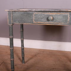 English Faux Bamboo Side Table