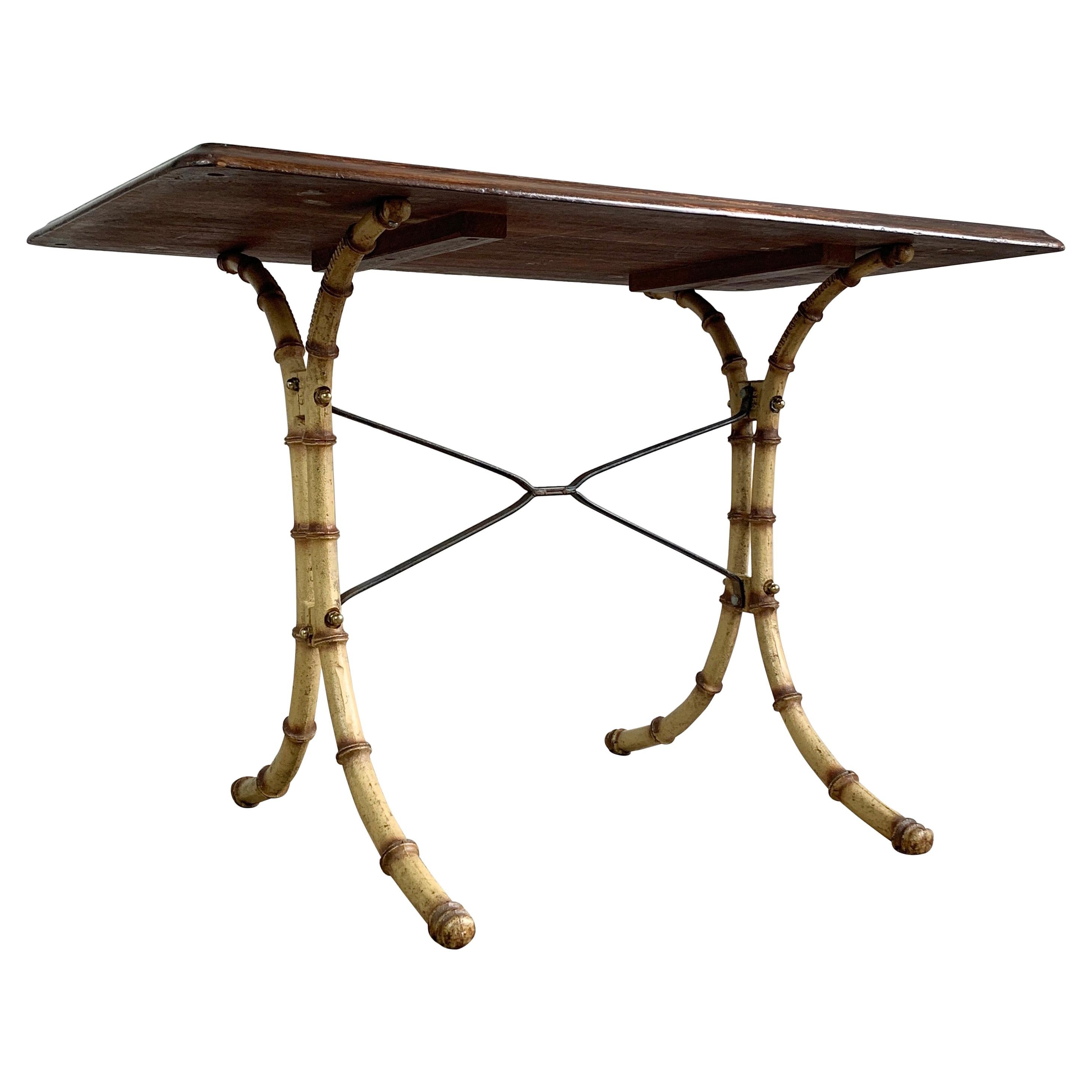 English Faux Bamboo Table, Early 20th Century For Sale