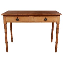 Antique English Faux Bamboo Table