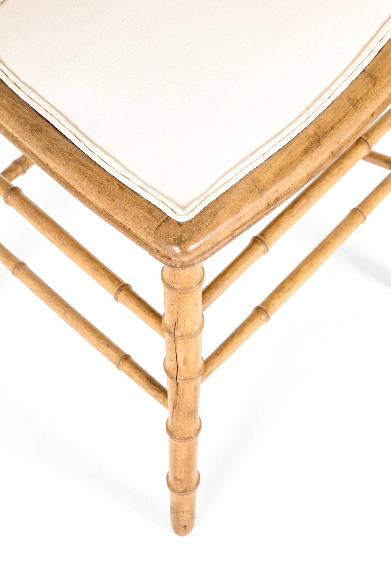 Scrivania e sedia vittoriana in finto bambù inglese in vendita 9