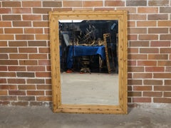 English Faux Bamboo Wall Mirror with Beveled Glass, circa 1890