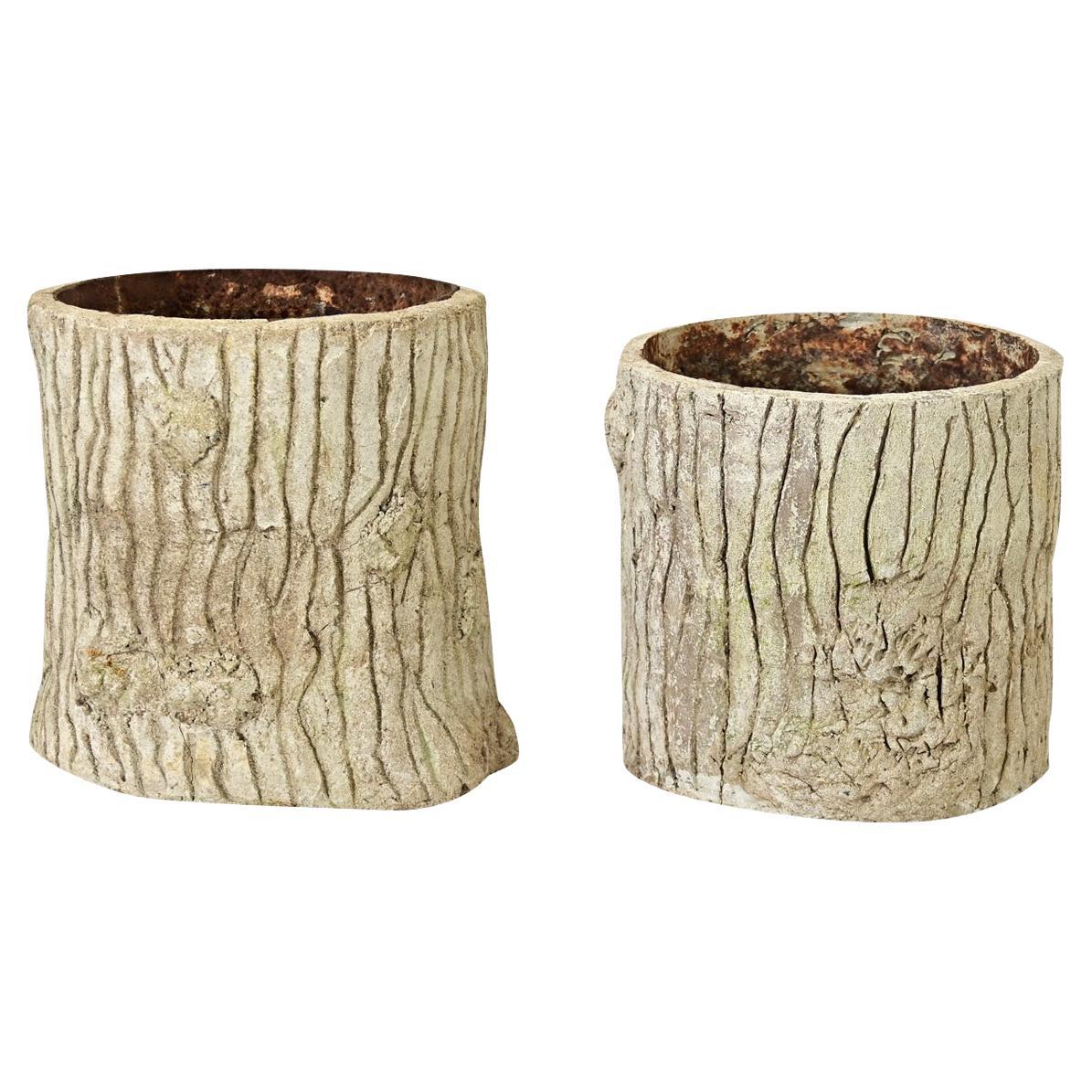 Pareja de Maceteros Ingleses de Faux Bois