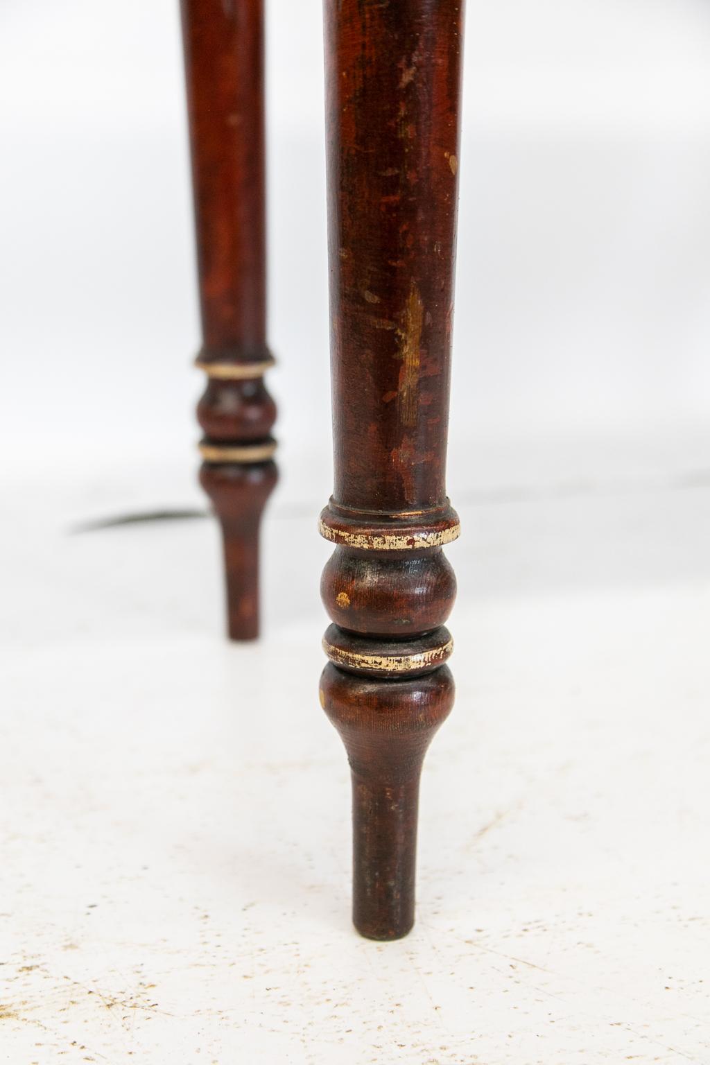 English Faux Painted Bow Front Side Table In Good Condition In Wilson, NC