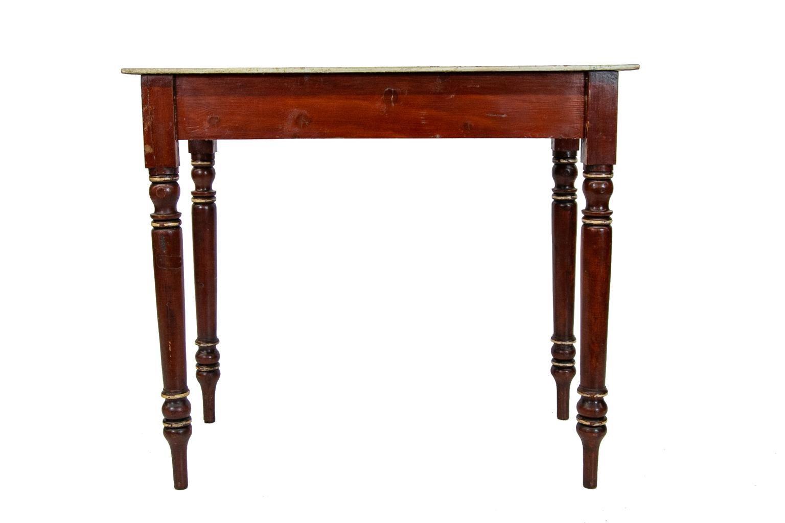 English Faux Painted Bow Front Side Table 3