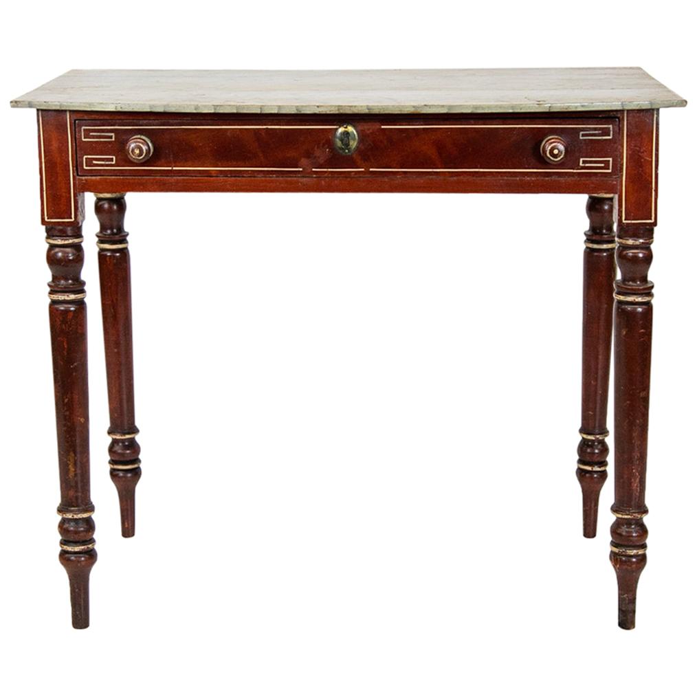 English Faux Painted Side Table For Sale at 1stDibs