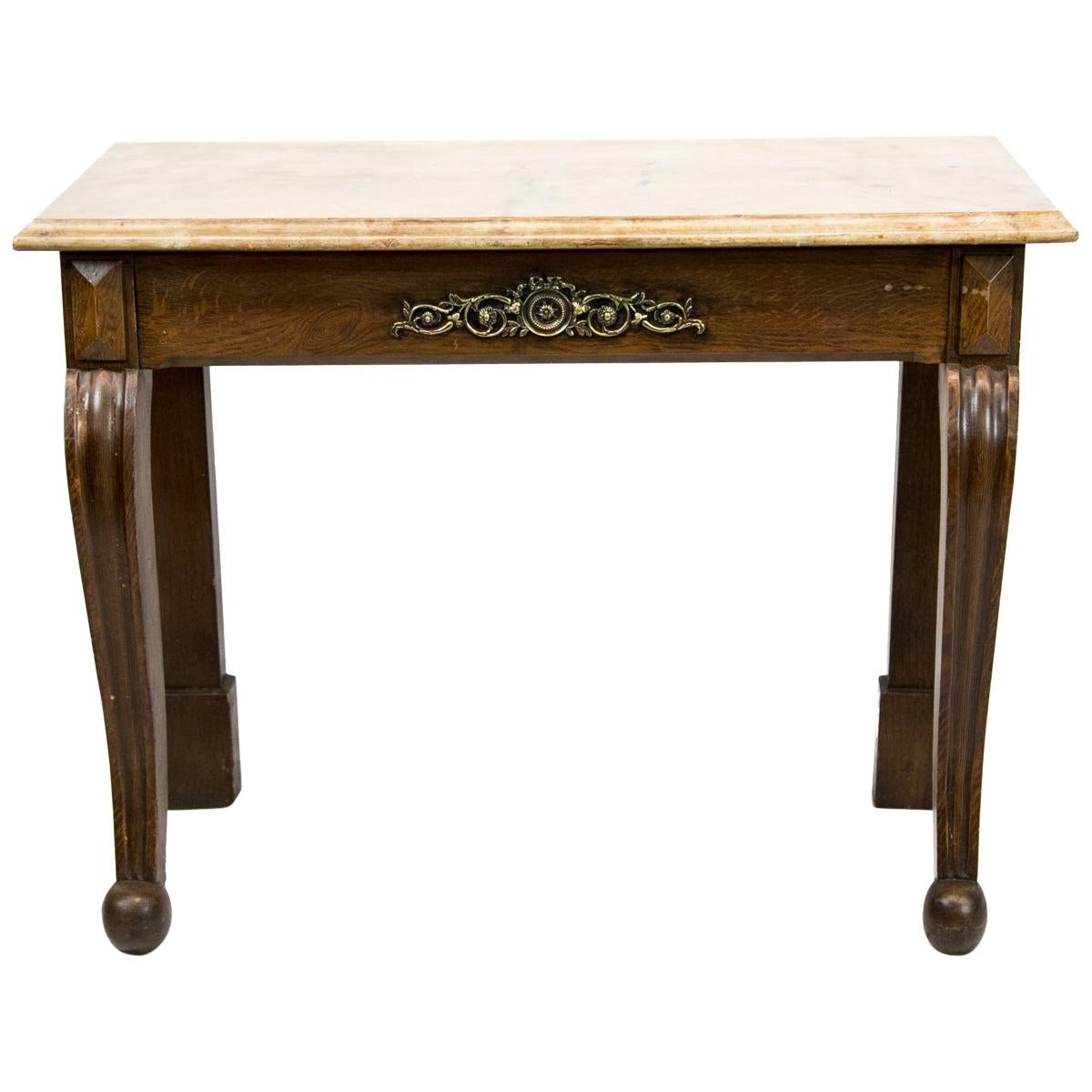English Faux Painted Console Table