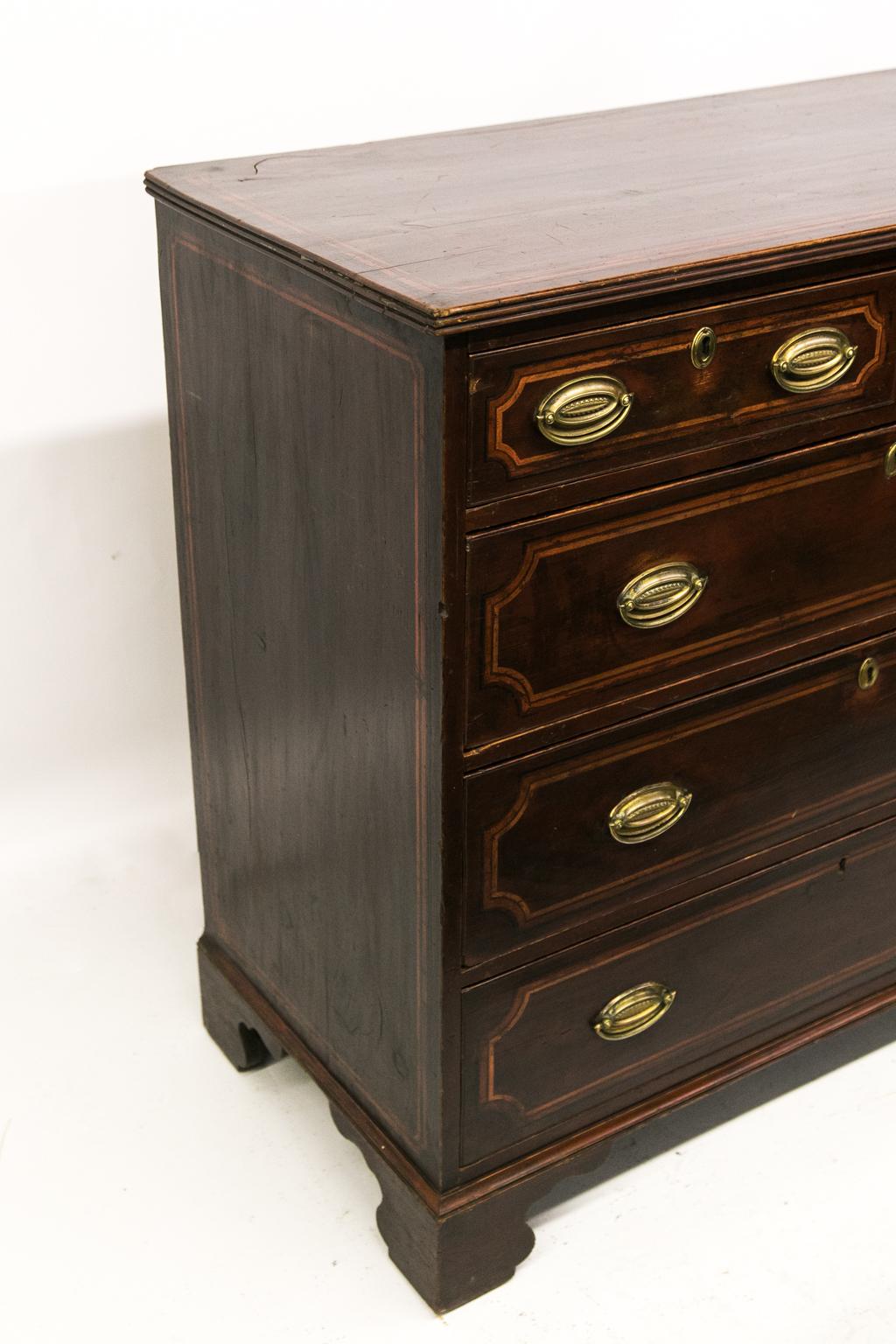 Early 19th Century English Faux Painted Five-Drawer Chest For Sale