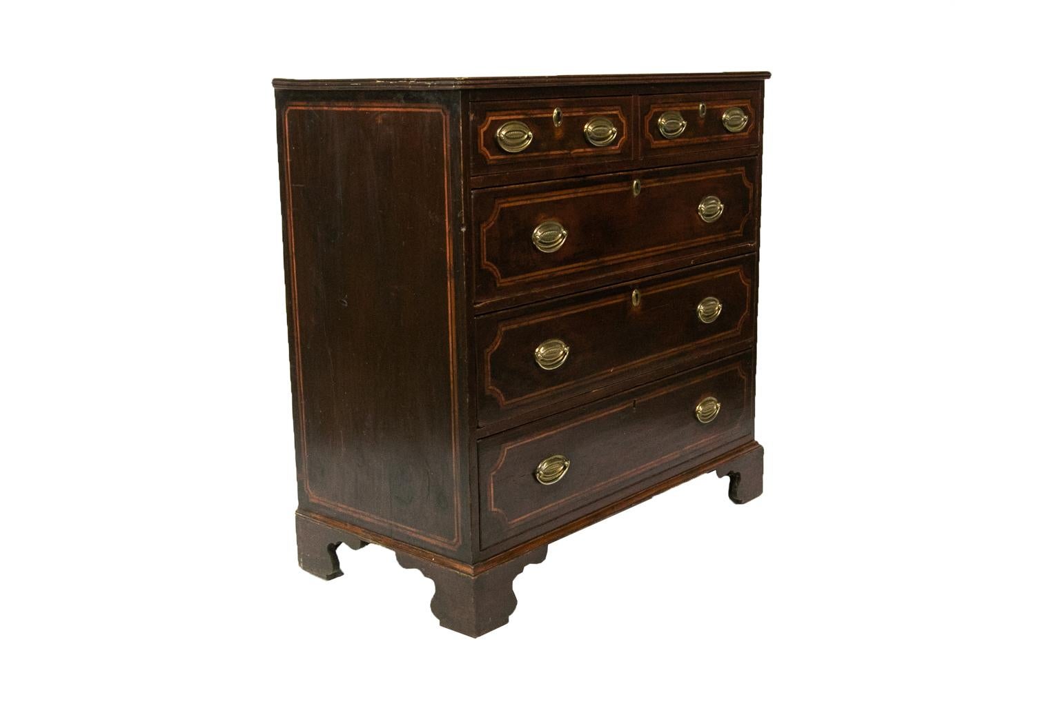 English Faux Painted Five-Drawer Chest For Sale 3