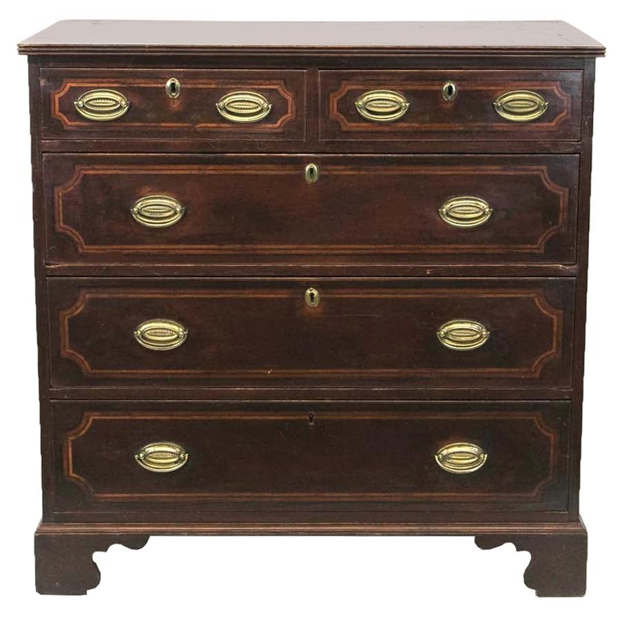 English Faux Painted Five-Drawer Chest
