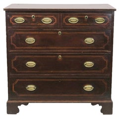 Antique English Faux Painted Five-Drawer Chest