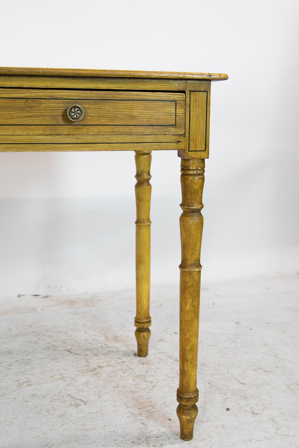 Faux Bois English Faux Painted Side Table