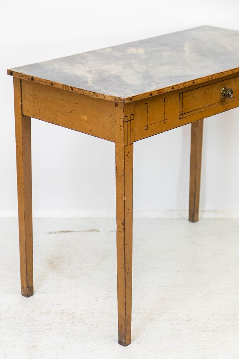 English Faux Painted Side Table For Sale at 1stDibs