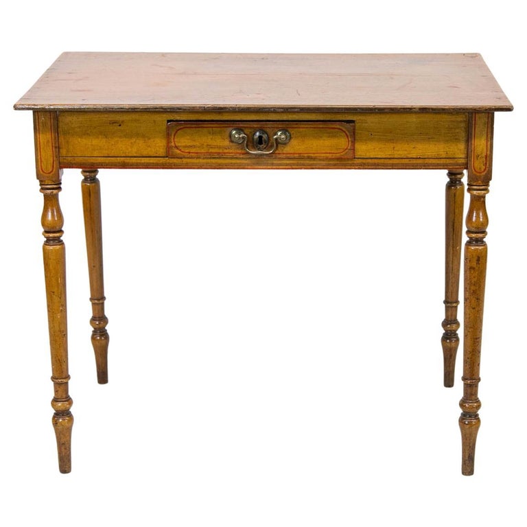 English Faux Painted Side Table For Sale at 1stDibs