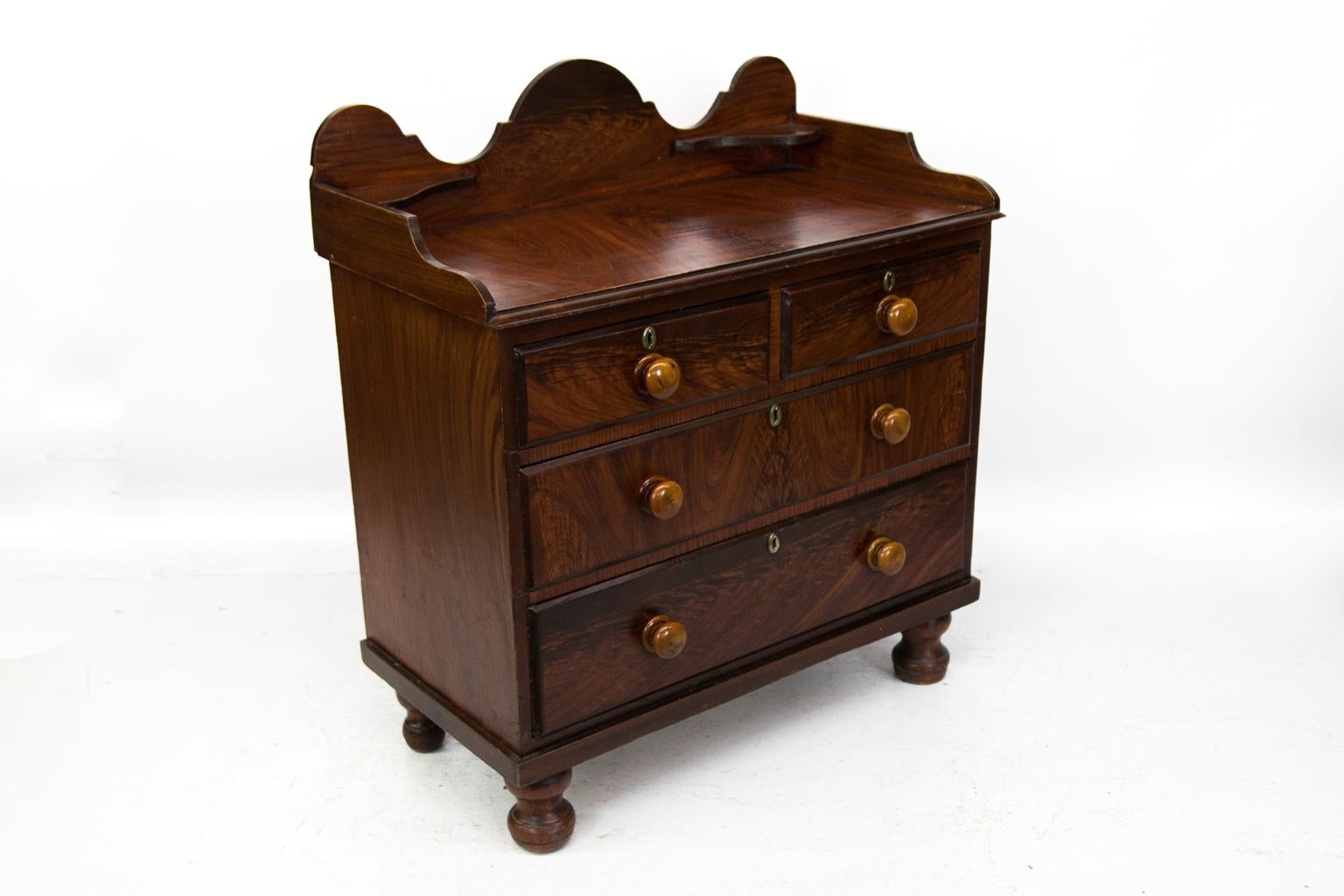 Faux Bois English Faux Painted Washstand For Sale