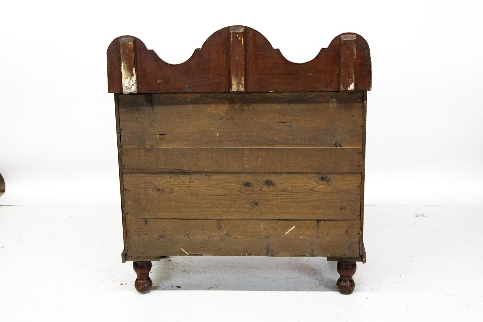 Brass English Faux Painted Washstand For Sale