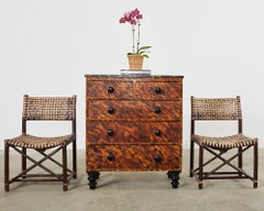 English Faux Tortoiseshell Lacquered Dresser by Ira Yeager