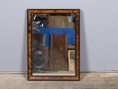 English Faux Tortoiseshell Mirror in Ebonized Frame, circa 1900
