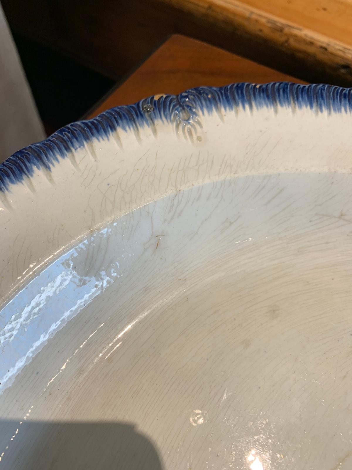 English Featherware Platter by Enoch Wood & Sons Burslem, Marked, circa 1830 For Sale 1