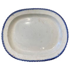 Antique English Featherware Platter by Enoch Wood & Sons Burslem, Marked, circa 1830