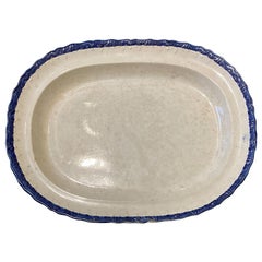 English Featherware Platter, Unmarked, circa 1830