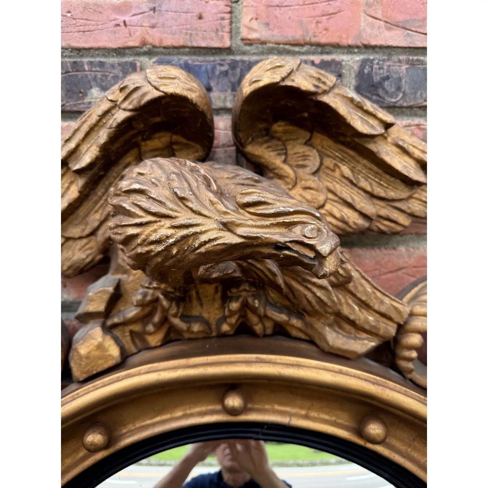English Federal Eagle Convex Mirror For Sale 1